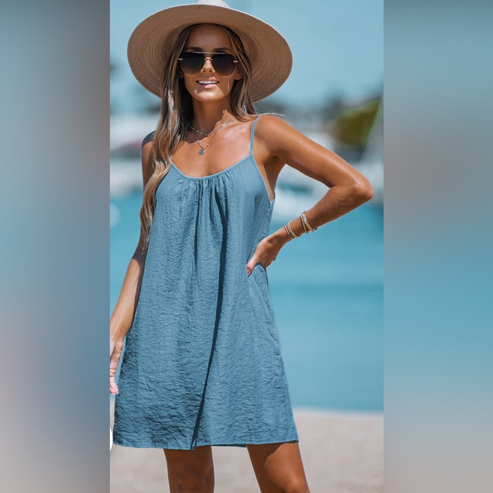Textured Cami Cover-Up Dress